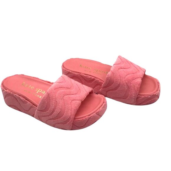 kate spade Breeze Platform Wedge Sandals Pink Size 5.5 GUC - Picture 9 of 9